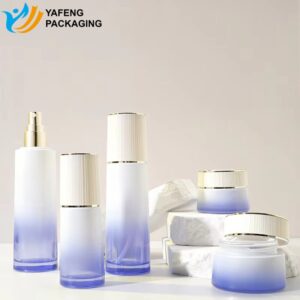 Glass skincare bottles