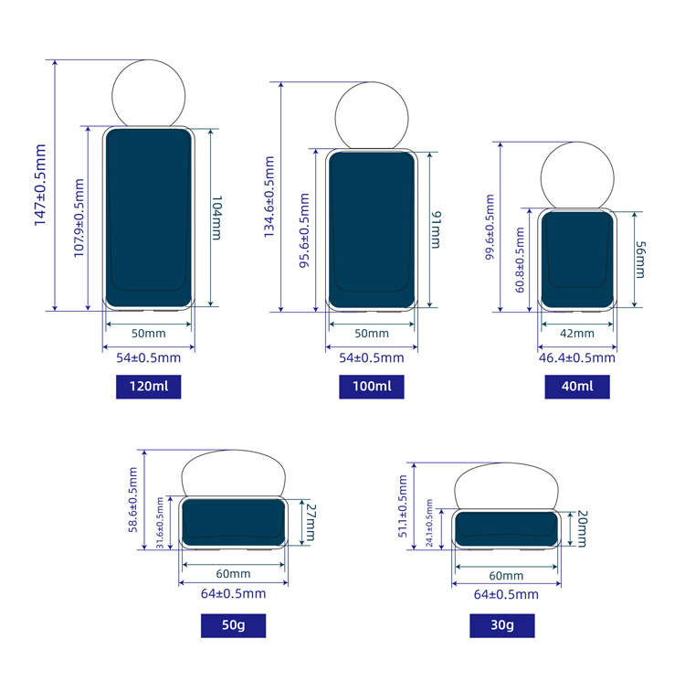 YF293A glass bottle set 3