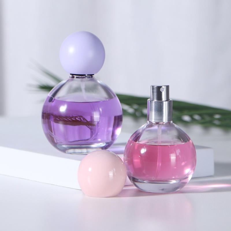 Spherical Glass Perfume Bottles Custom Packaging with Ball Caps YF-PB163B