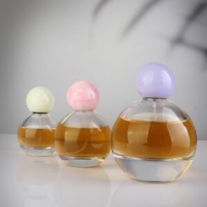 Spherical Glass Perfume Bottles Custom Packaging with Ball Caps YF-PB163B