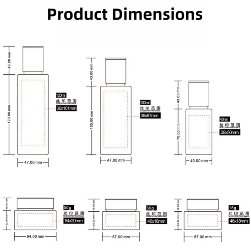 Elegant Skincare Glass Packaging Set for Premium Brands YF288