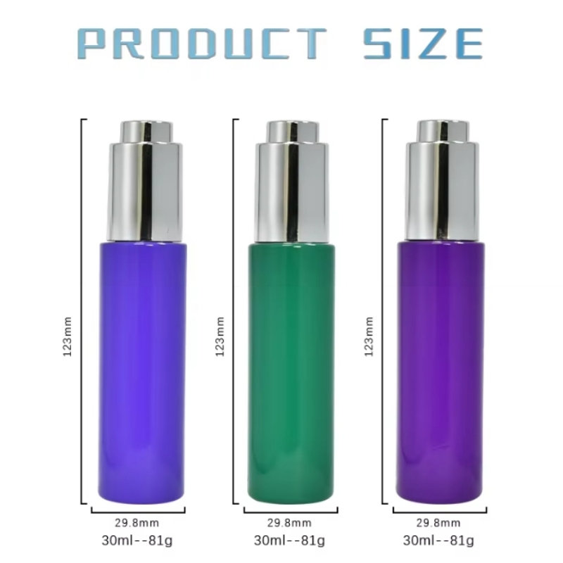 Slender Glass Dropper Bottle – Custom Cosmetic Packaging 4 Slender Glass Dropper Bottle Custom Cosmetic Packaging Solution YFO18(2)