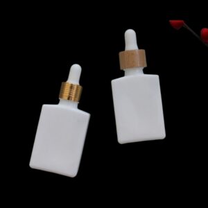 white opal glass dropper bottles