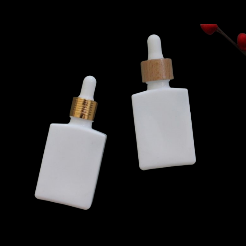 Home 44 white opal glass dropper bottles
