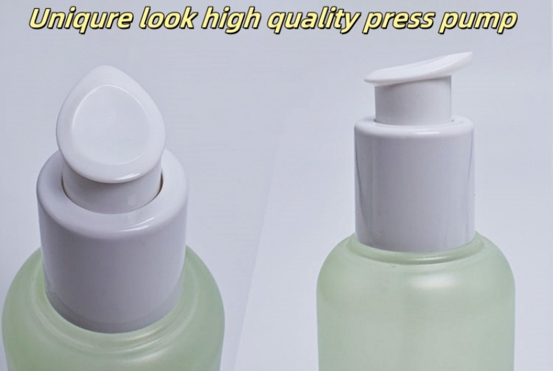 Custom Glass Cosmetic Bottles and Jars for Skincare Packaging 10 pump of Custom Glass Cosmetic Bottles and Jars for Skincare Packaging YF269B