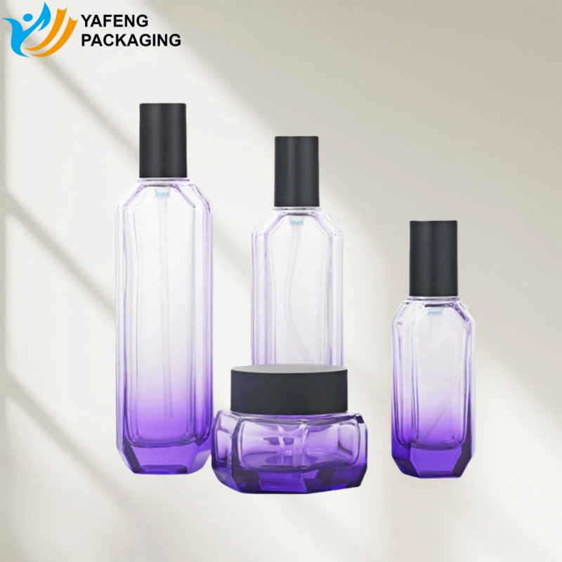 Main photo of Custom Hexagonal Glass Bottles and Jars for Beauty Packaging YF-S025 6