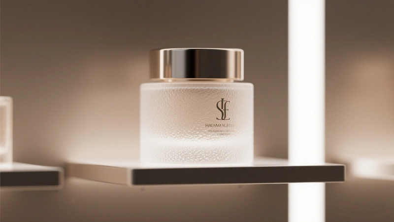 matte cosmetic glass cream jar