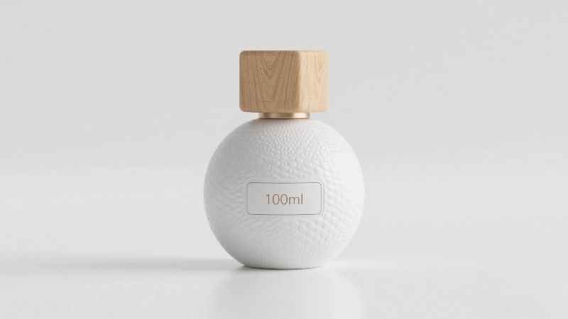 perfume bottle with Ash wood cap