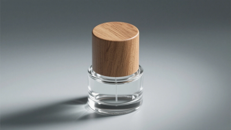 perfume bottle with Maple wood cap