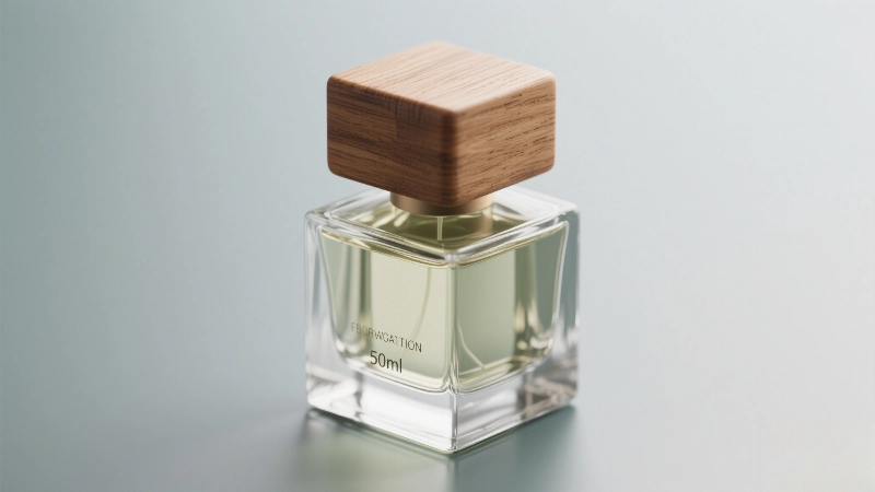 perfume bottle with Oak wood cap