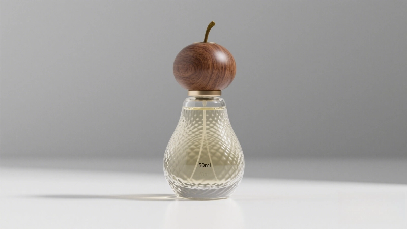 perfume bottle with Rosewood cap