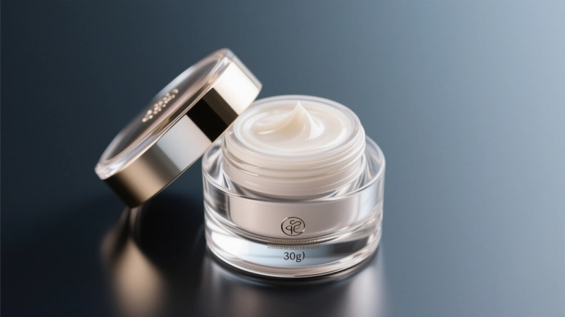 premium custom glass cream jar
