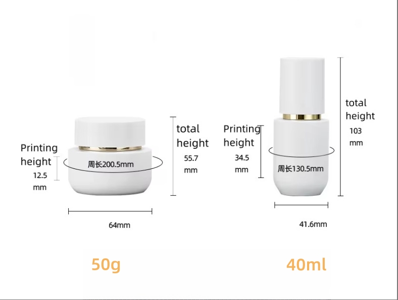 Luxury Round Glass Cosmetic Bottles and Jars for Skincare 7 Jar Size of Luxury Round Glass Cosmetic Bottles for Skincare