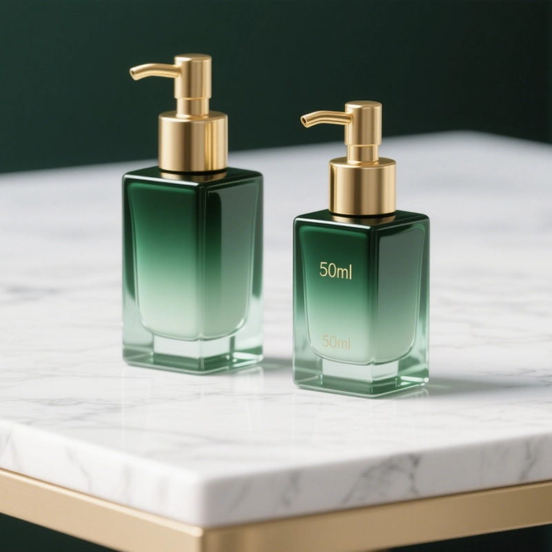 square glass serum bottle