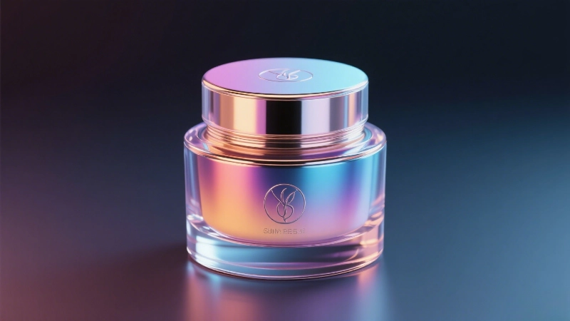 Magic gradient glass cream jar