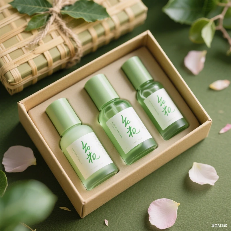 glass skincare bottle set eco-friendly