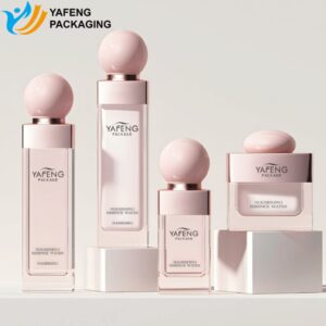 Embalagem de frasco de vidro quadrado para cosméticos para marcas de cuidados com a pele 3