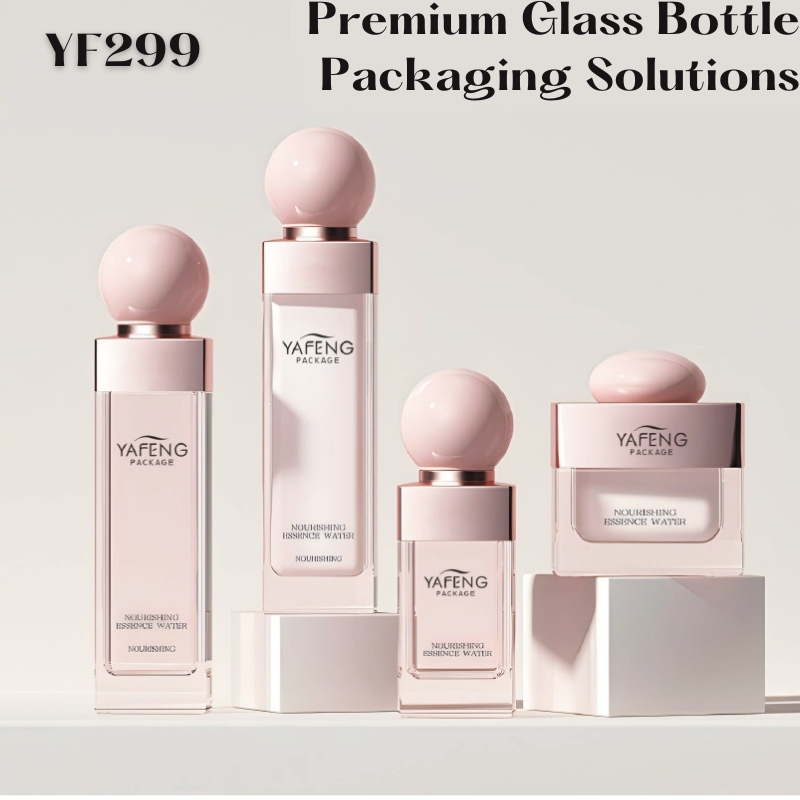 embalagem de vidro quadrado para cosméticos cuidados com a pele yf299 4