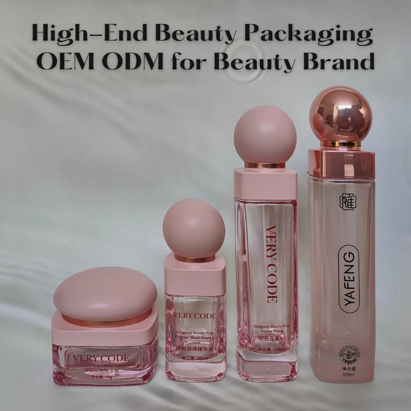 embalagem de vidro quadrado para cosméticos cuidados com a pele yf299 7